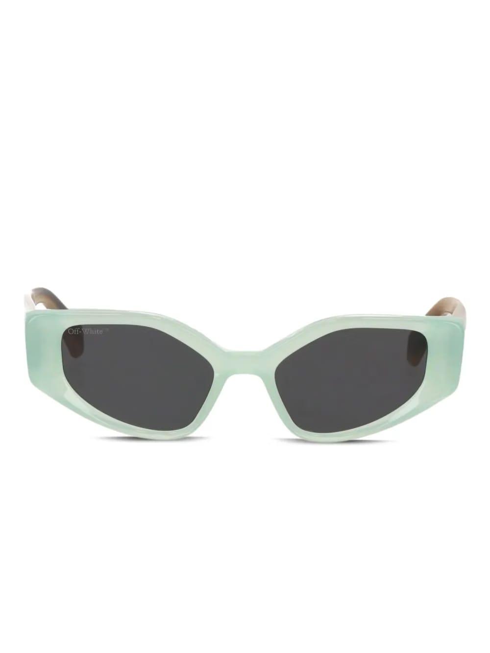 geometric-frame two-toned sunglasses