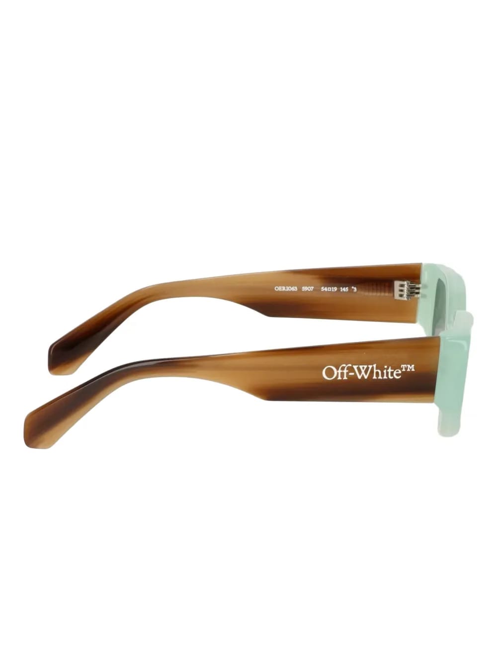 geometric-frame two-toned sunglasses