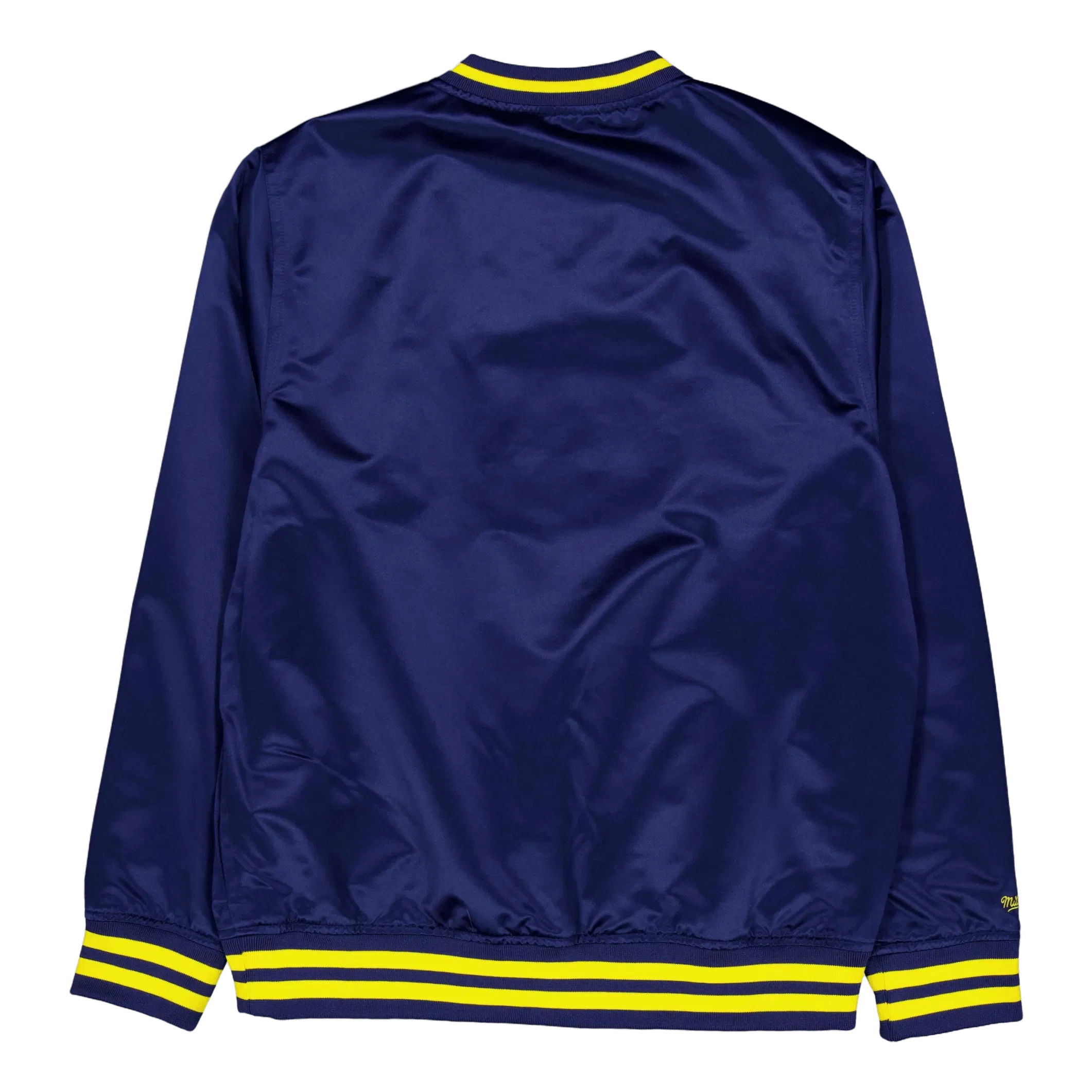 Mitchell & Ness Sideline Pullover Satin Jacket Navy