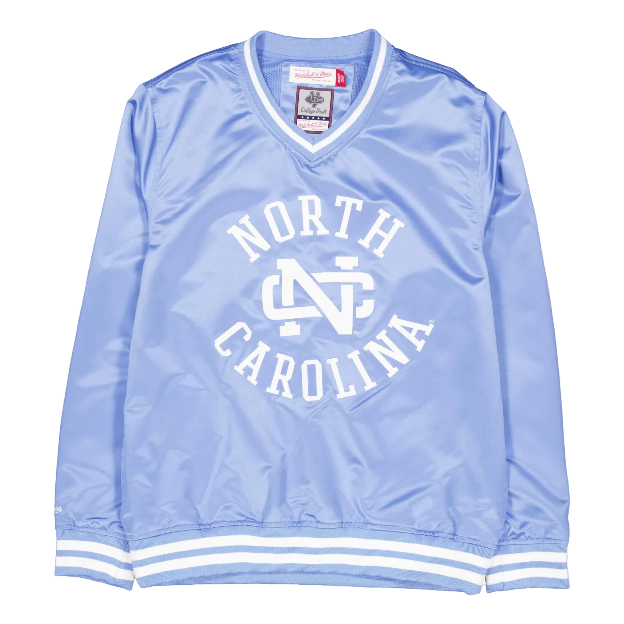 Mitchell & Ness Sideline Pullover Satin Jacket Light Blue