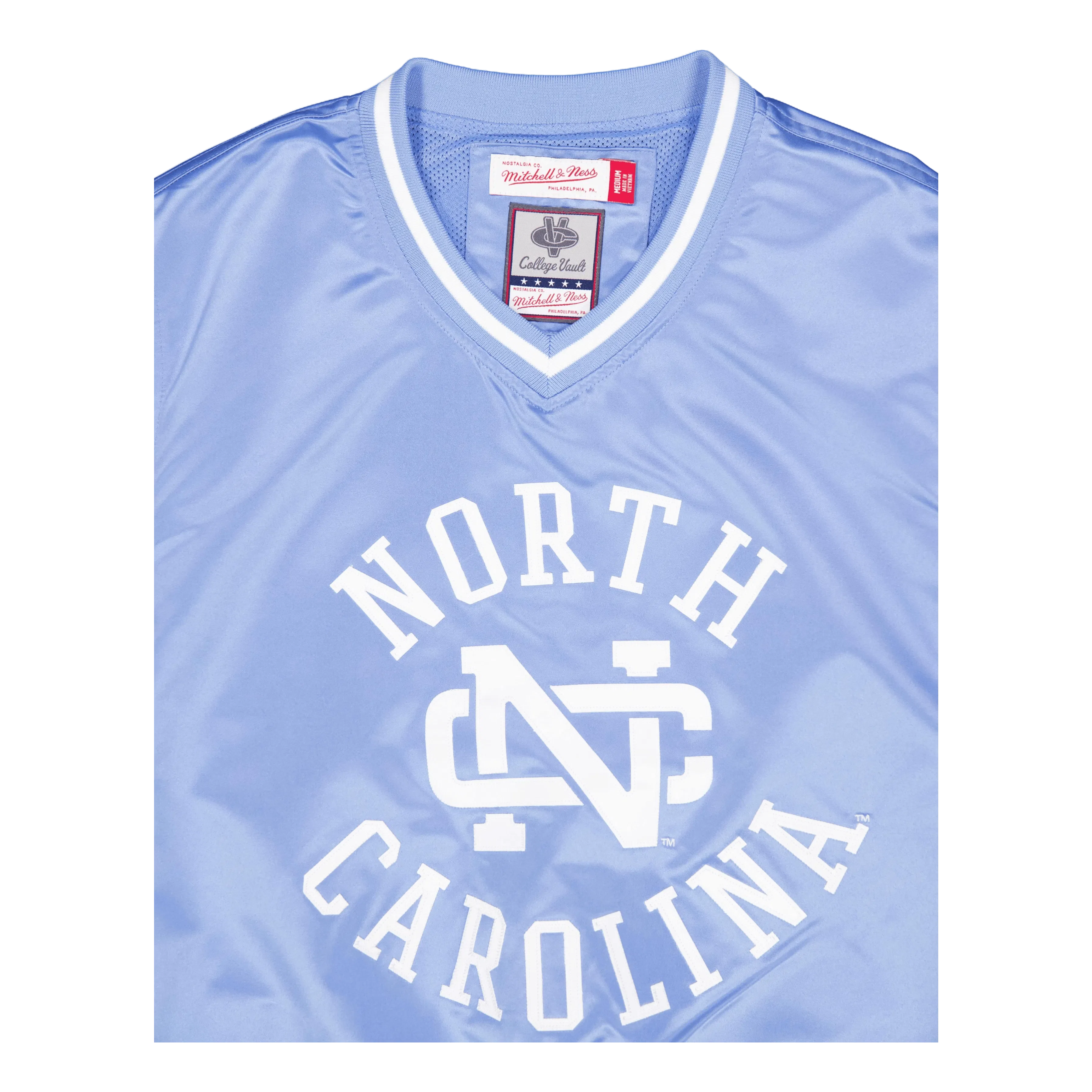 Mitchell & Ness Sideline Pullover Satin Jacket Light Blue