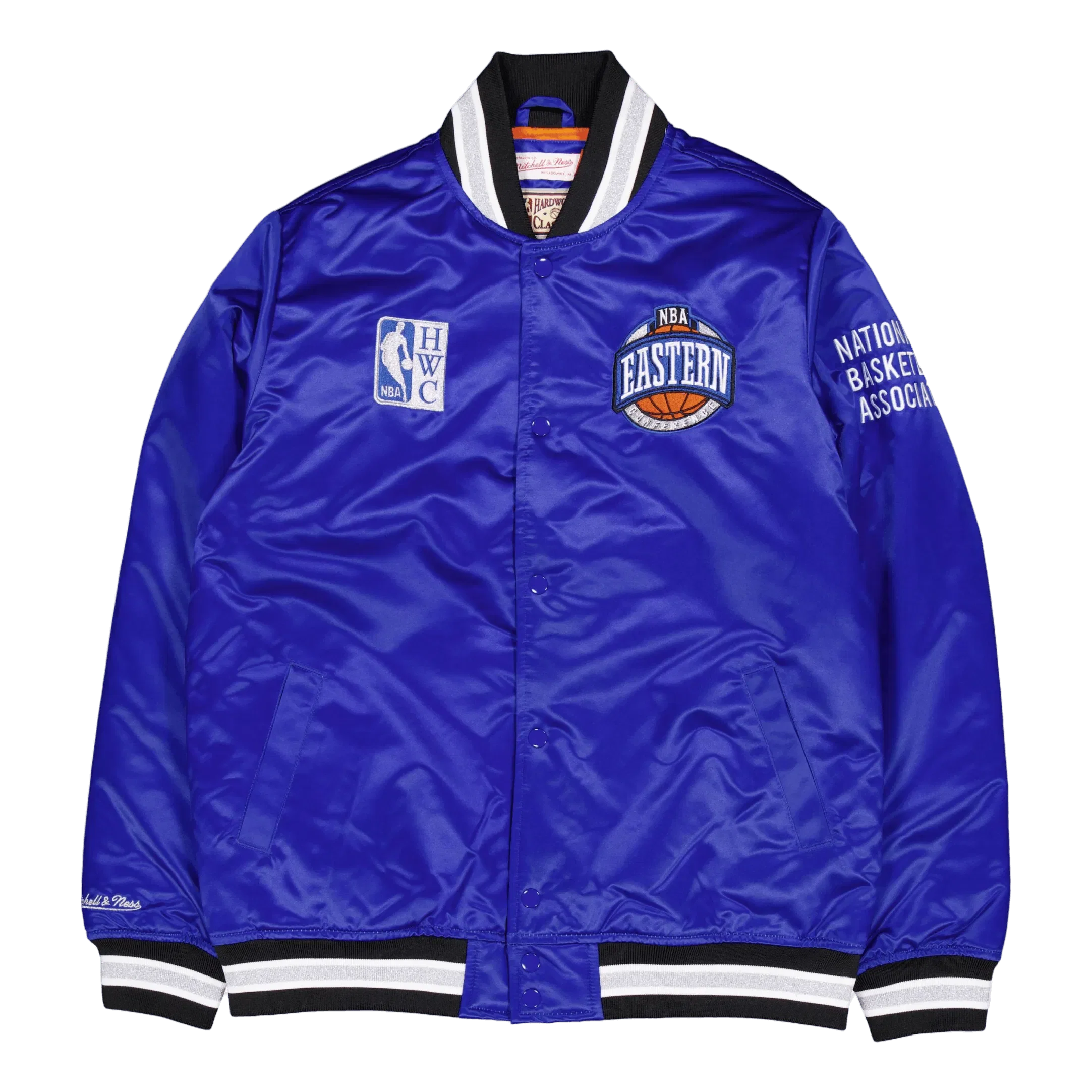 Mitchell & Ness Heavyweight Satin Jacket Royal