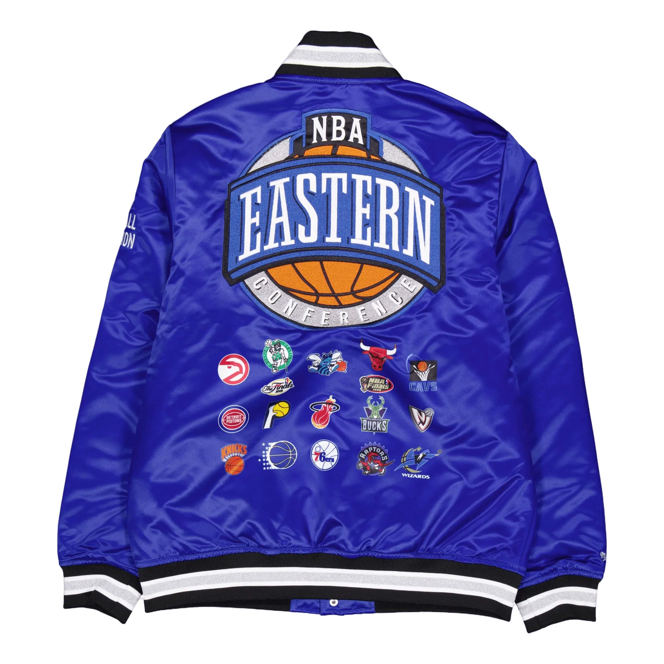 Mitchell & Ness Heavyweight Satin Jacket Royal