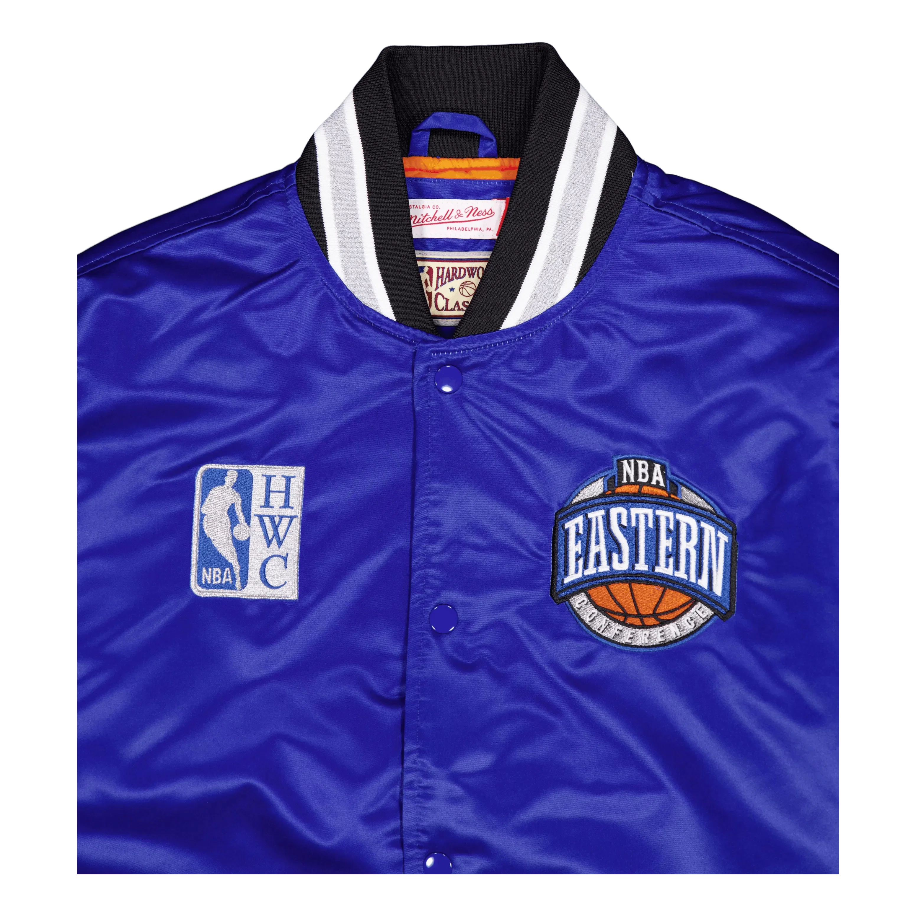 Mitchell & Ness Heavyweight Satin Jacket Royal