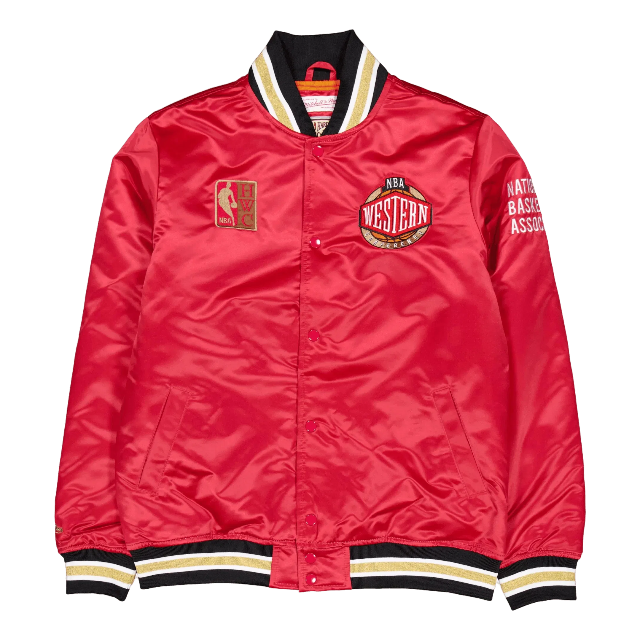 Mitchell & Ness Heavyweight Satin Jacket Scarlet