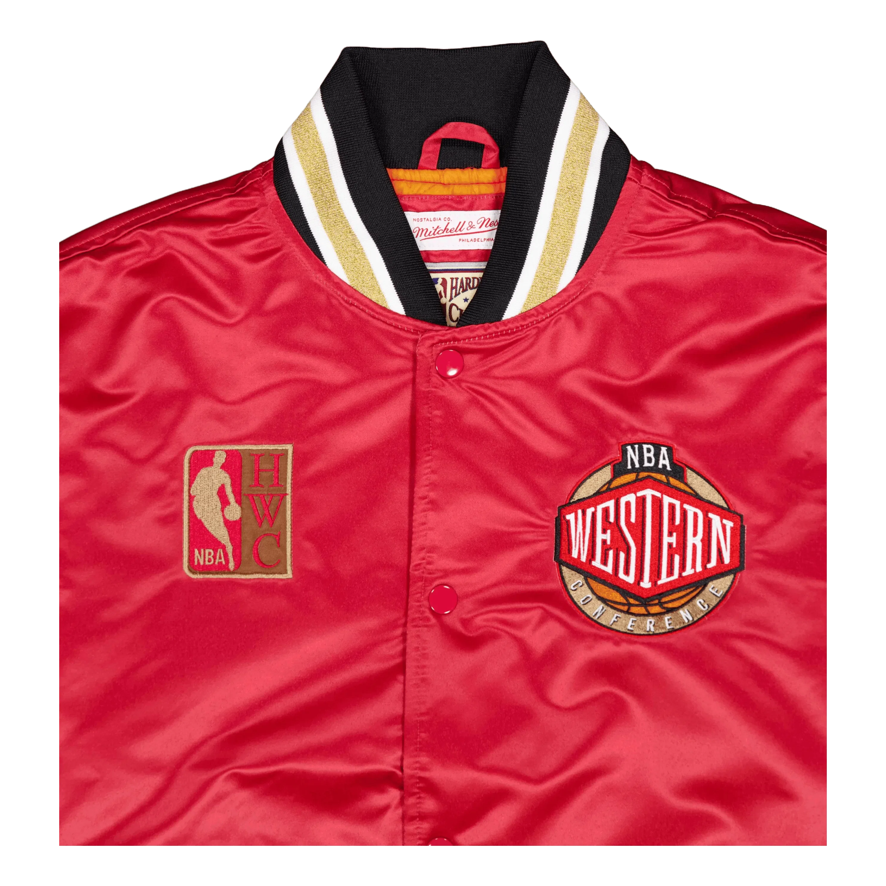 Mitchell & Ness Heavyweight Satin Jacket Scarlet