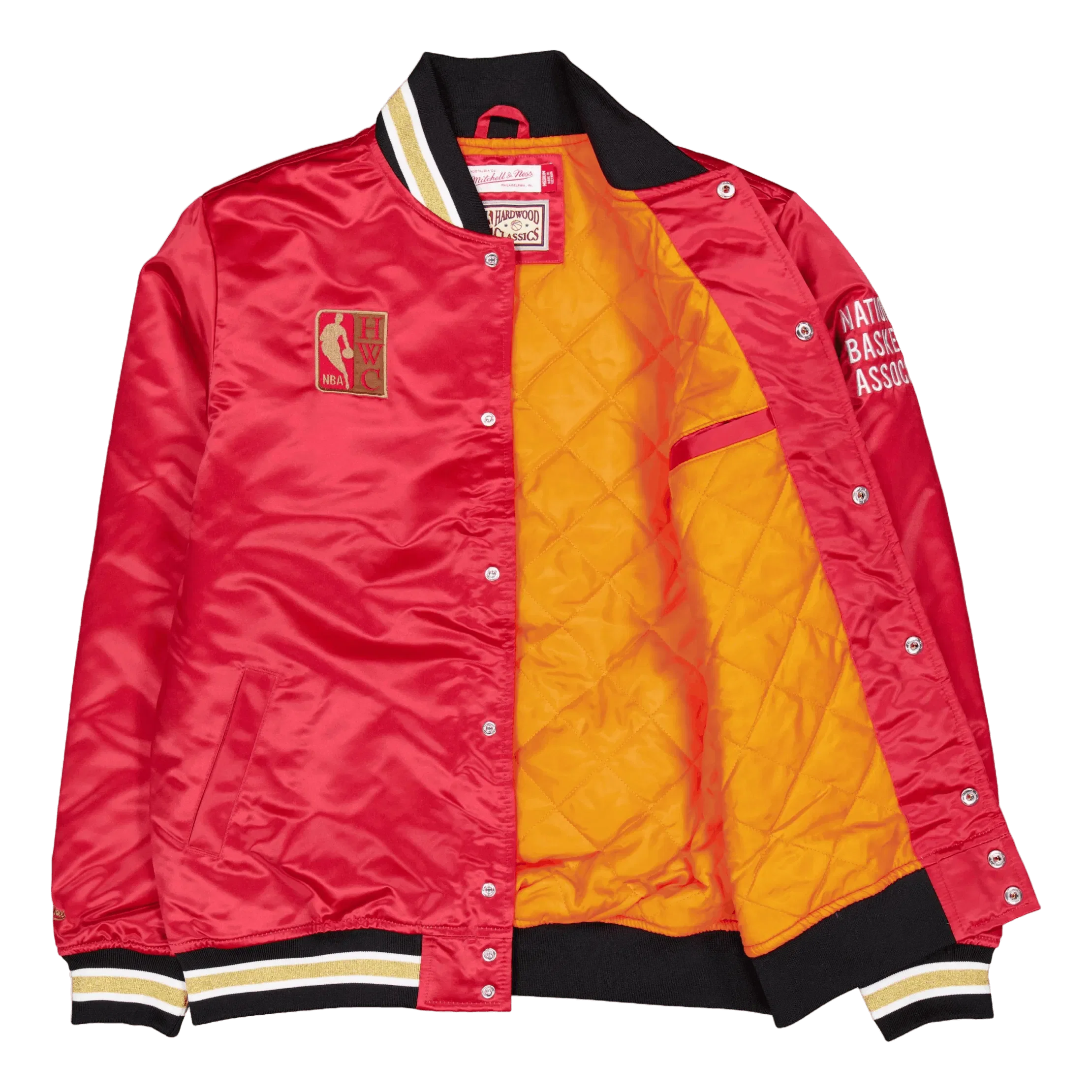 Mitchell & Ness Heavyweight Satin Jacket Scarlet
