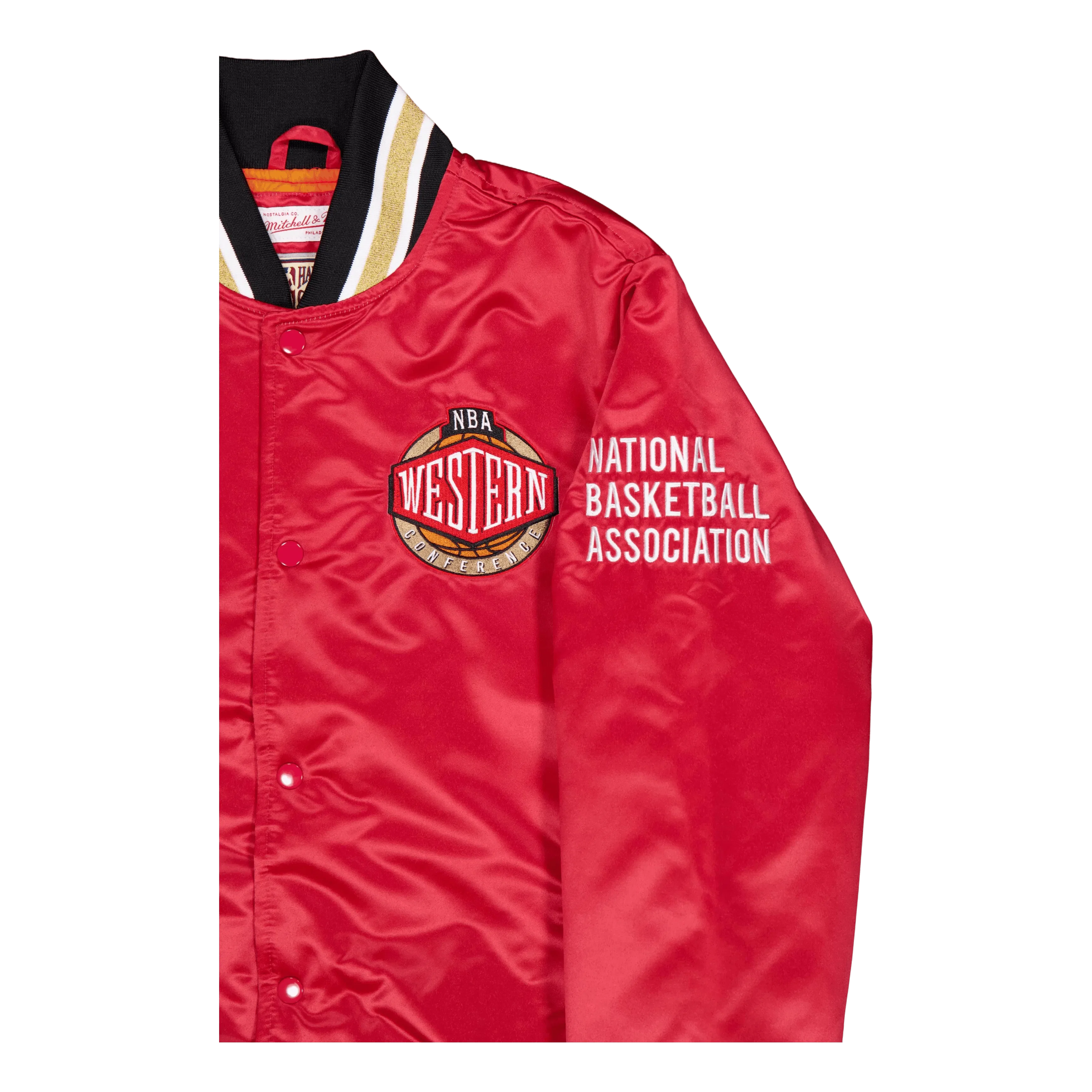 Mitchell & Ness Heavyweight Satin Jacket Scarlet