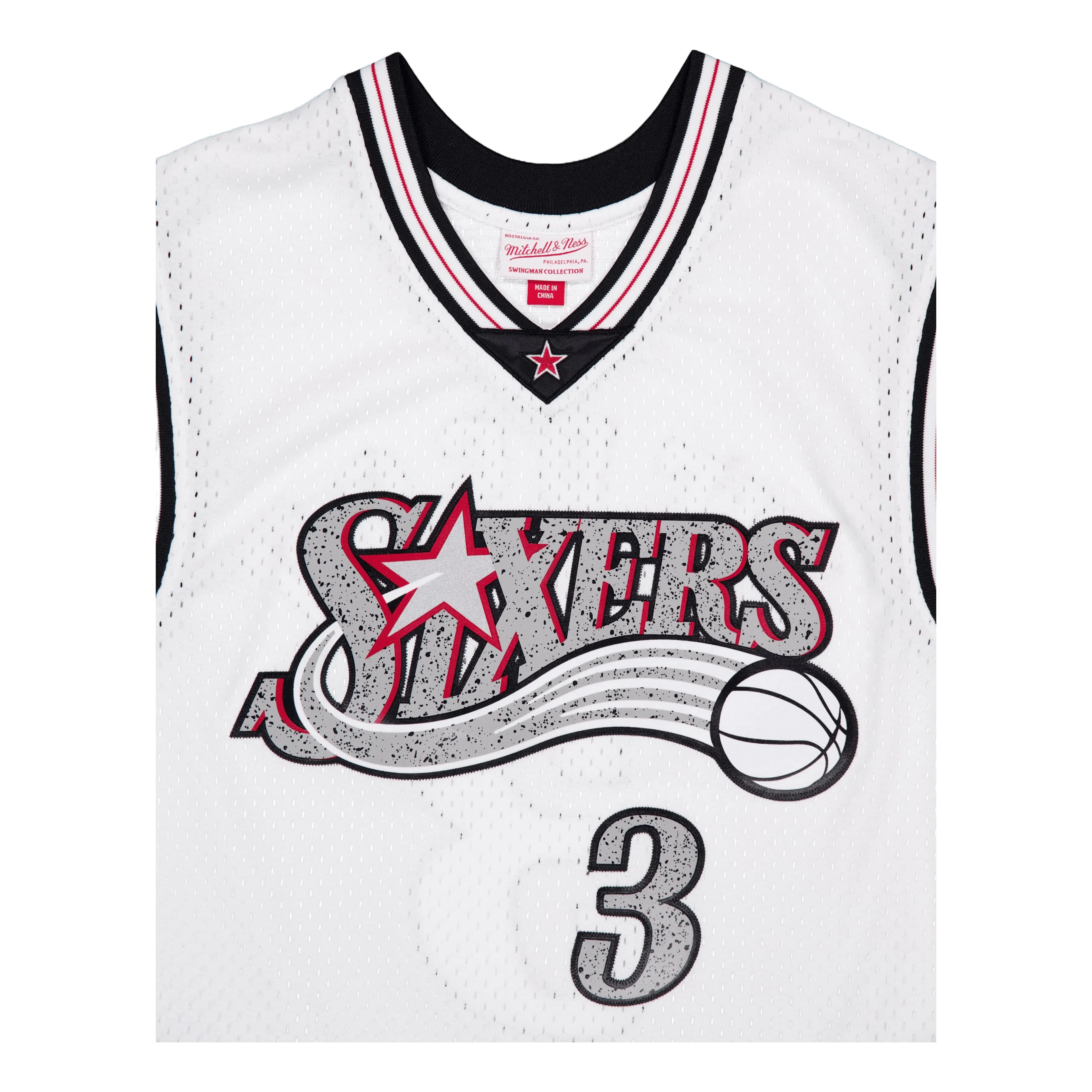 Mitchell & Ness Cracked Cement Swingman Jersey White