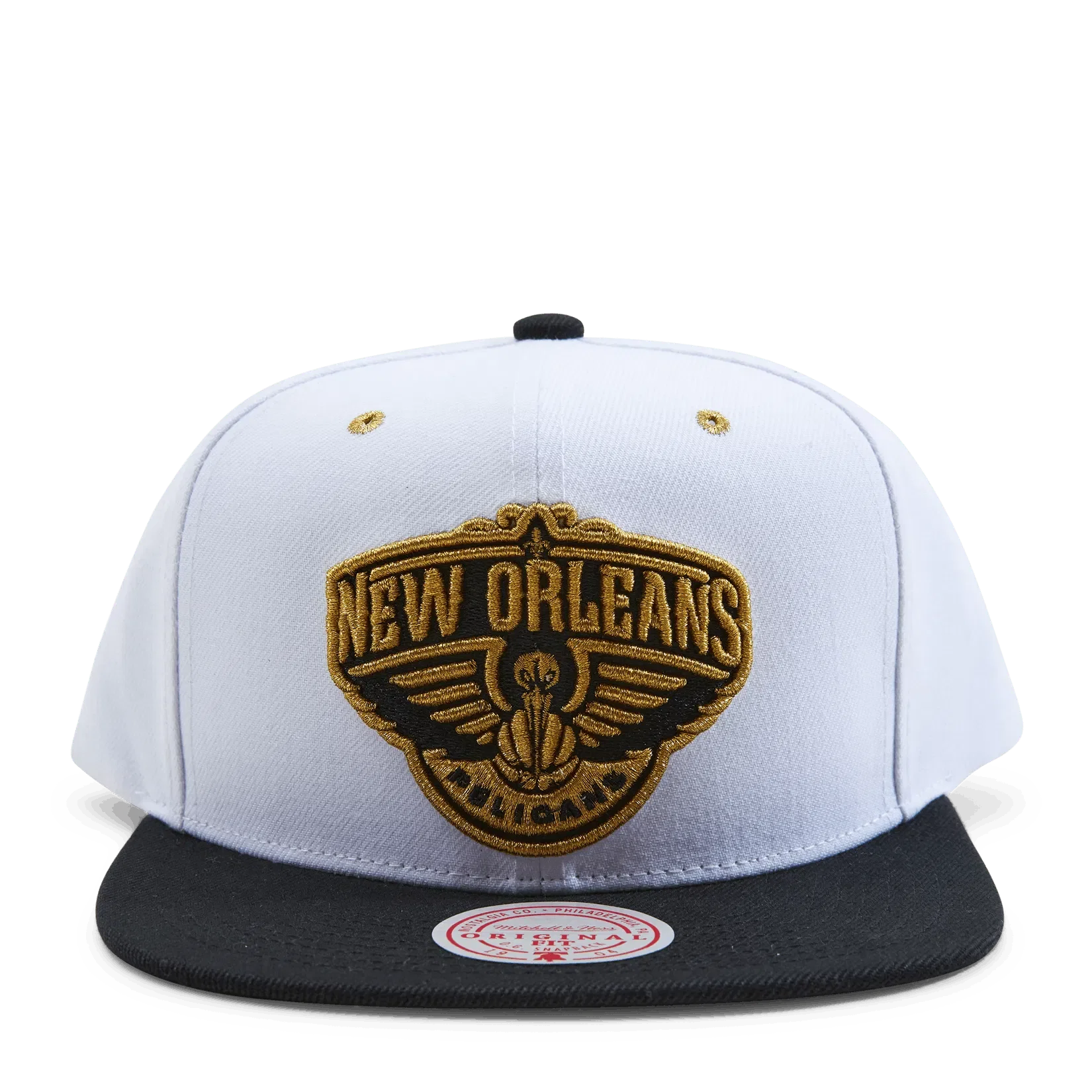 Mitchell & Ness Pelicans Gold Pop Snapback
