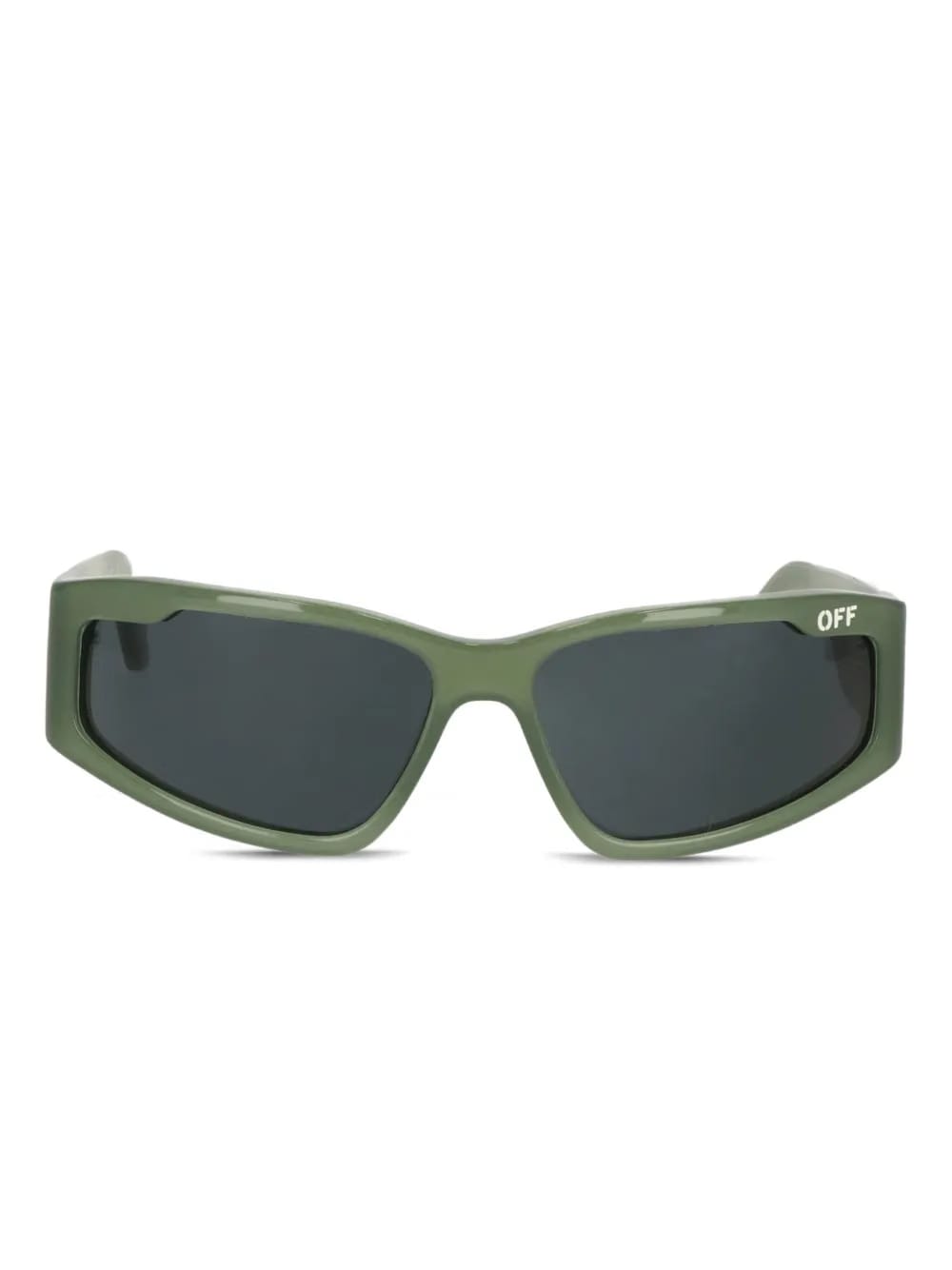 round-frame shield-effect sunglasses