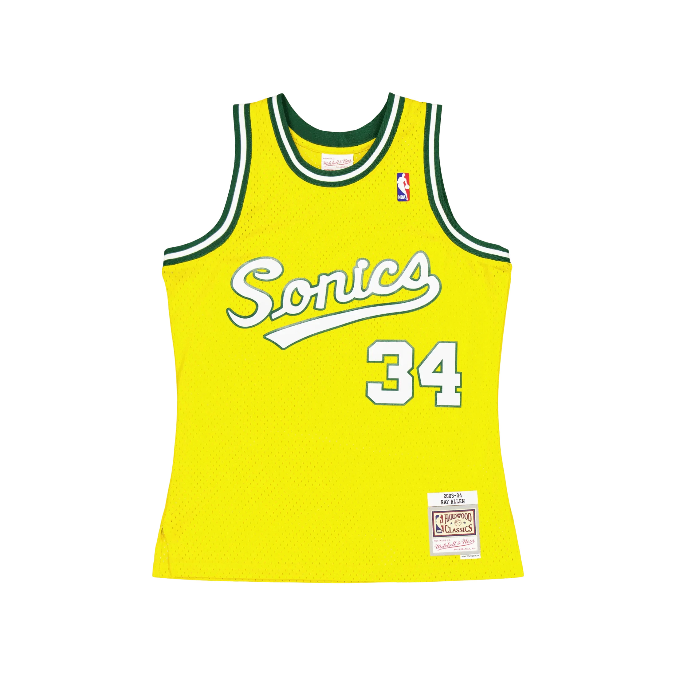 Mitchell & Ness Supersonics Swingman Jersey Al Yellow