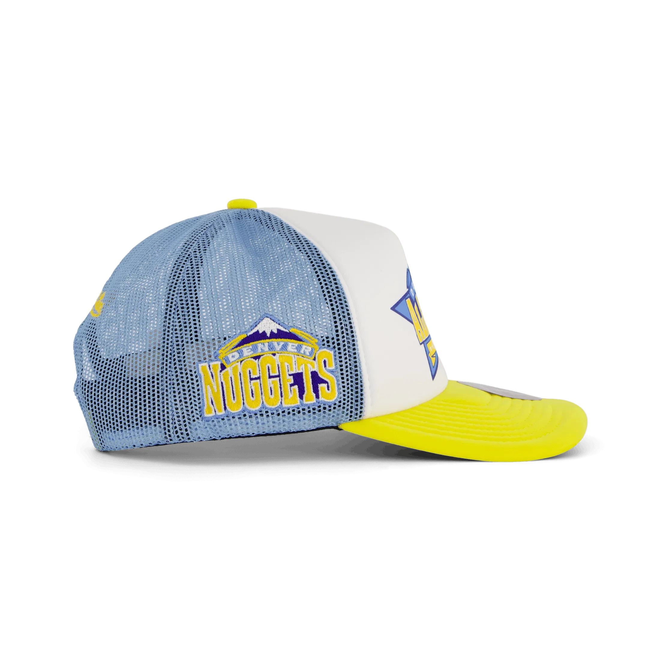 Mitchell & Ness Nuggets Party Time Trucker Snapback HWC