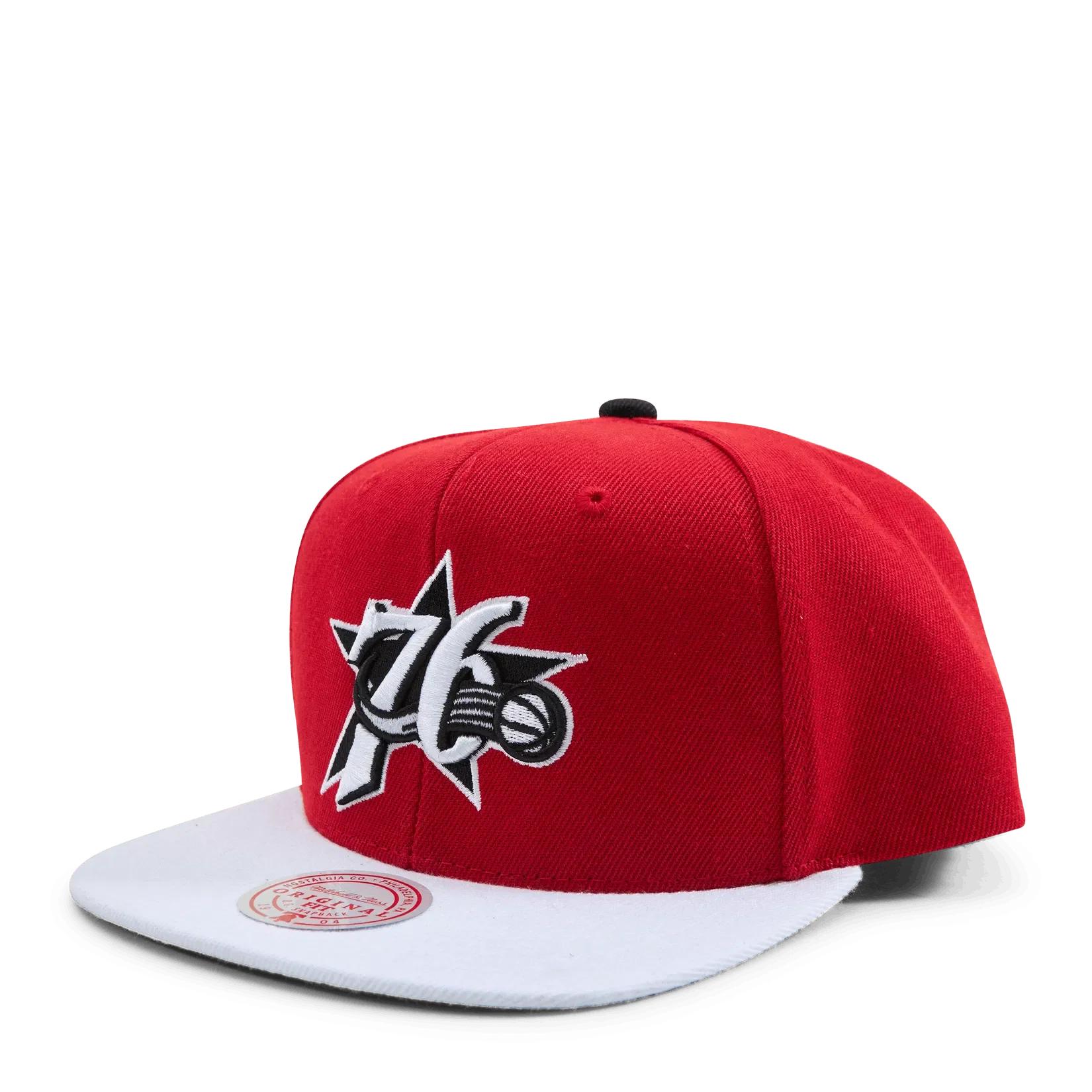Mitchell & Ness 76ers Cardinal 2 Tone snapback