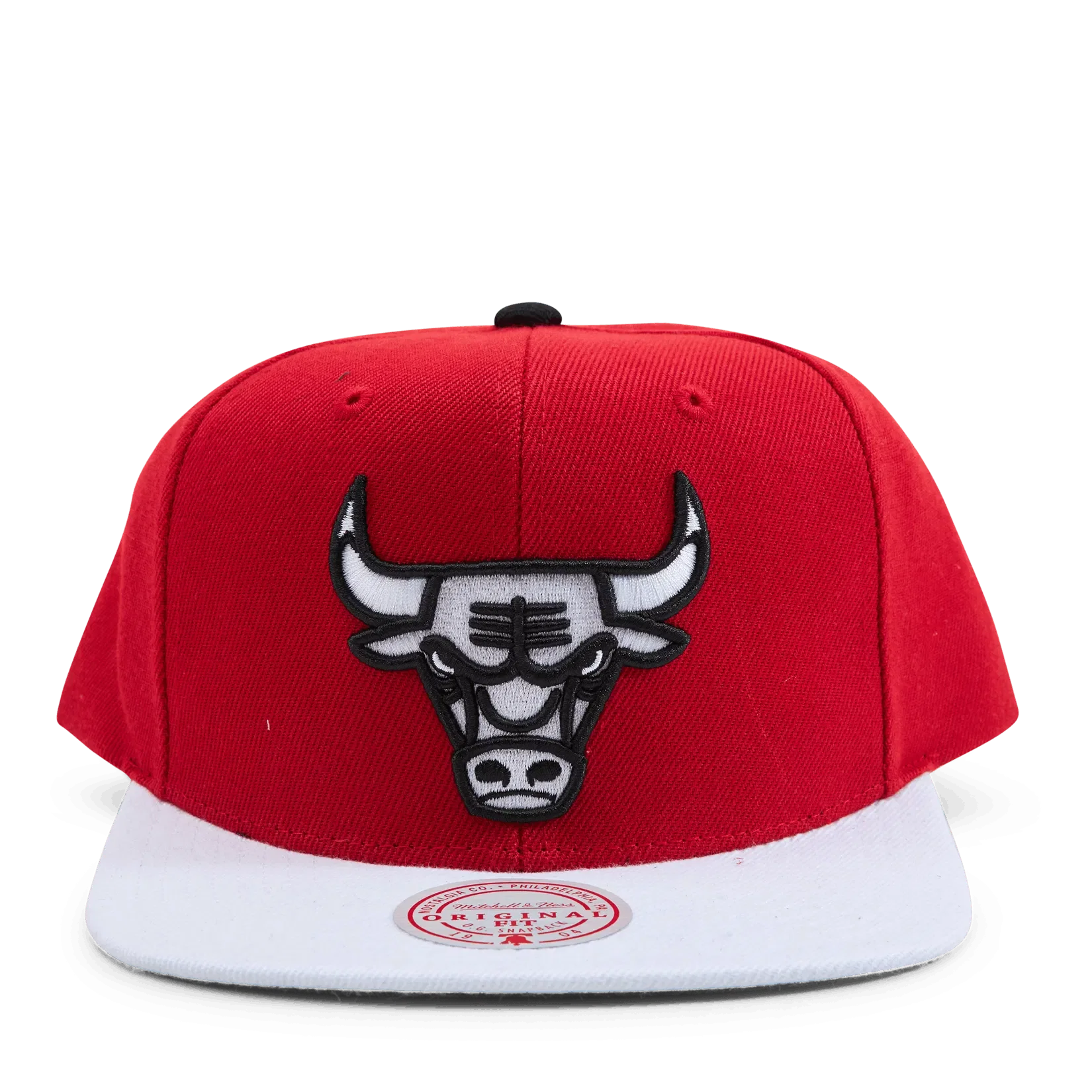 Mitchell & Ness Bulls Cardinal 2 Tone Snapback