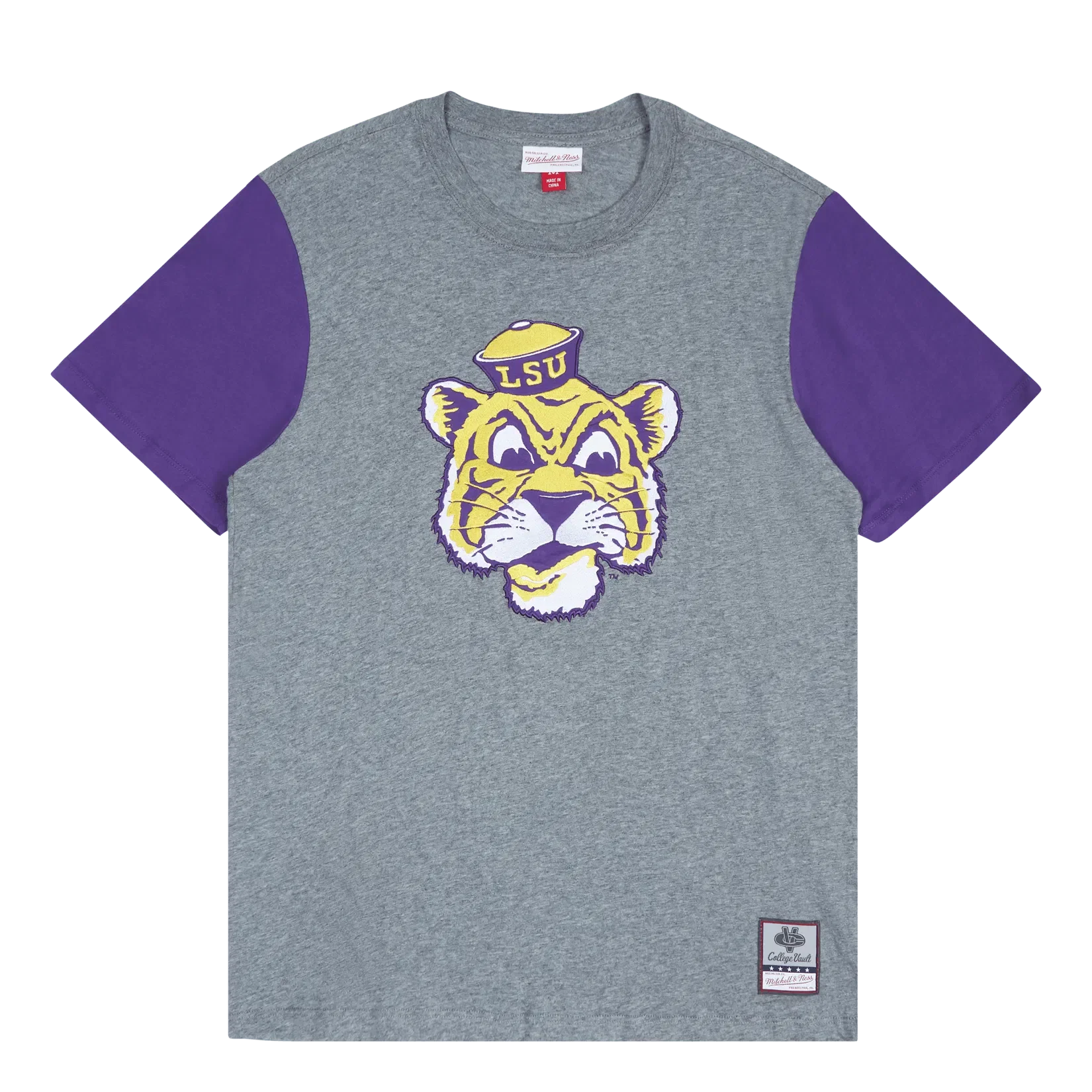 Mitchell & Ness LSU Color Blocked Ss Tee