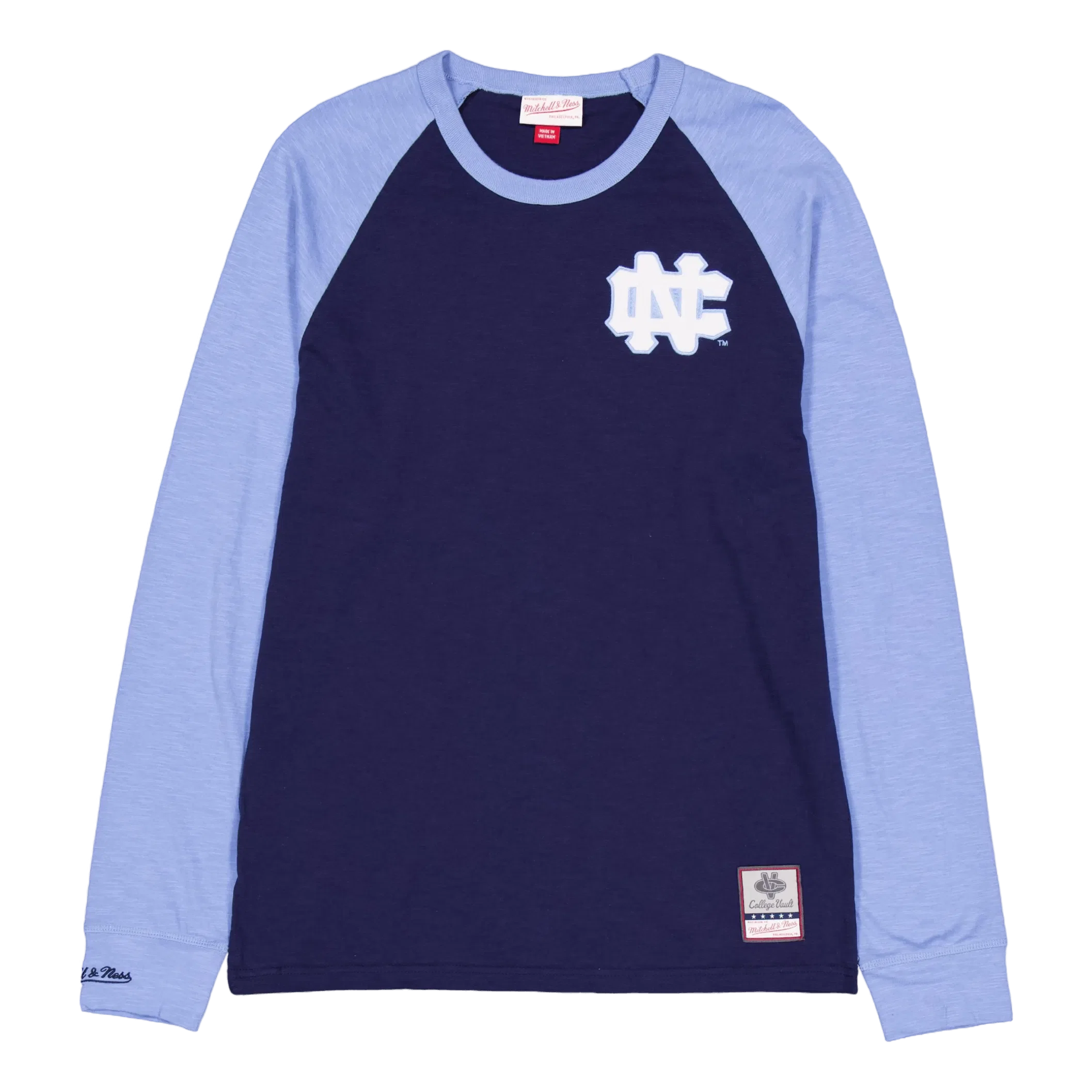 Mitchell & Ness Unc Legendary Slub L/s Tee Navy/light Blue