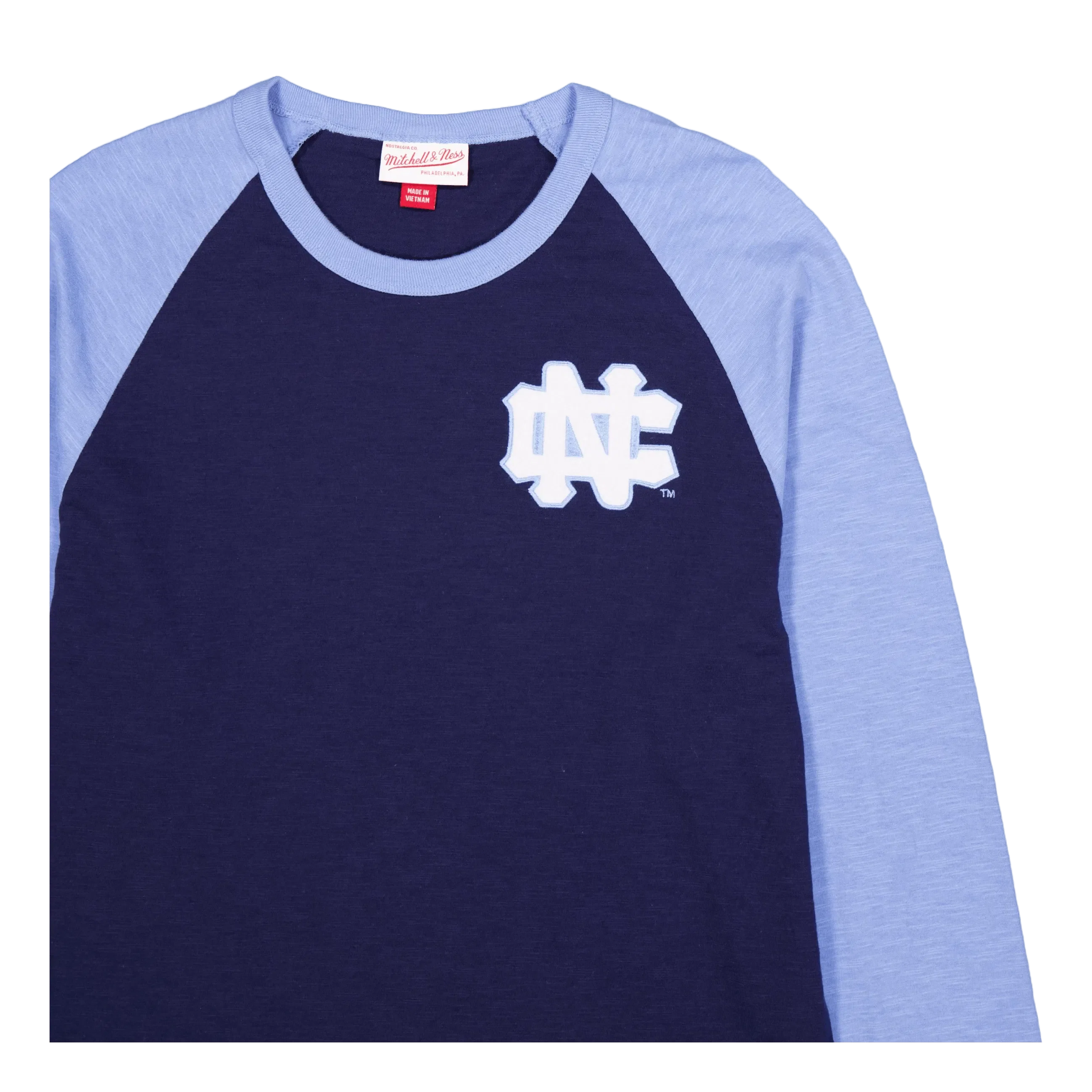 Mitchell & Ness Unc Legendary Slub L/s Tee Navy/light Blue