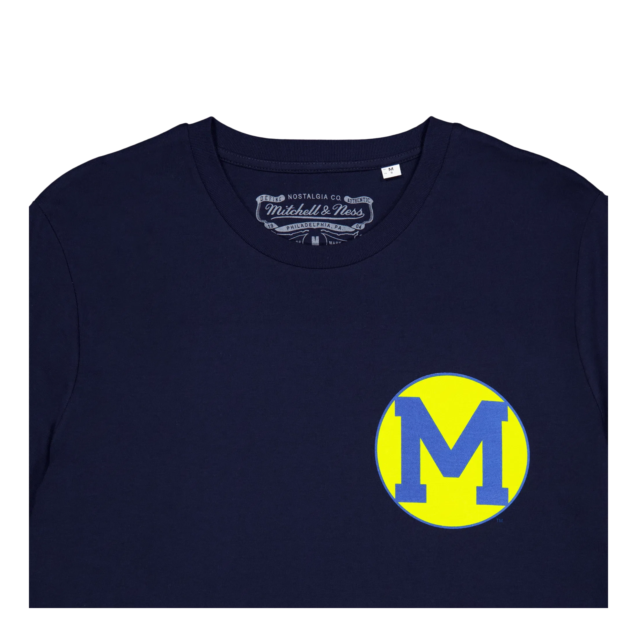 Mitchell & Ness Large Left Chest Logo Tee Navy