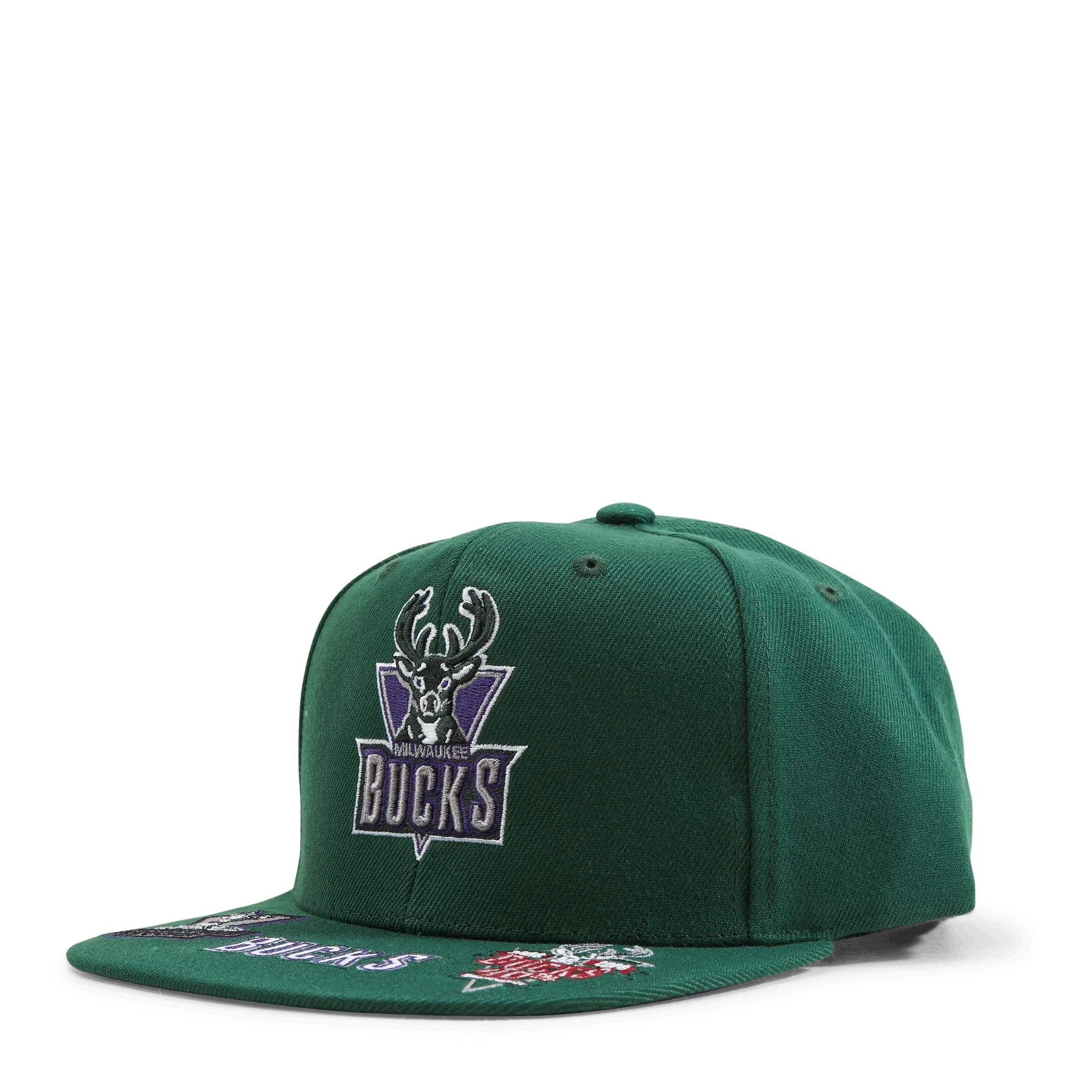 Mitchell & Ness Bucks Front Face Snapback HWC