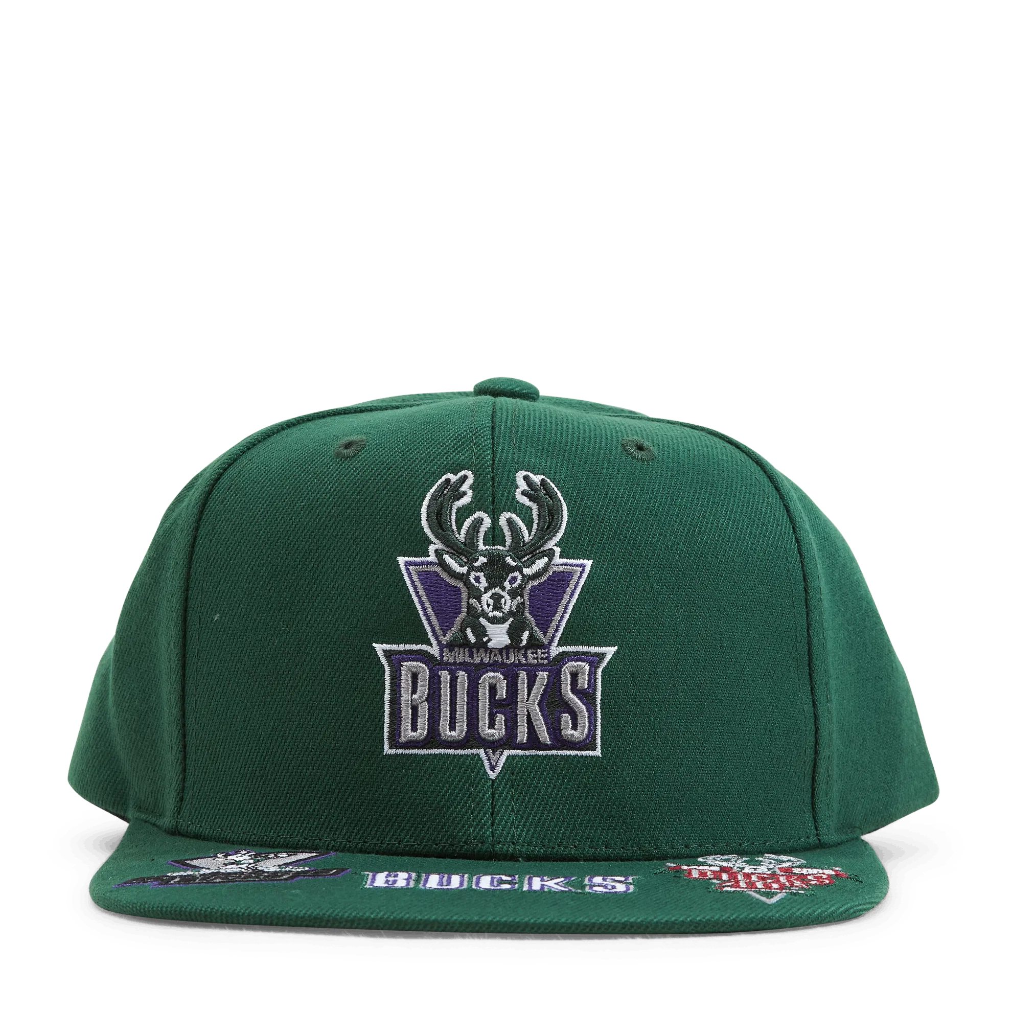 Mitchell & Ness Bucks Front Face Snapback HWC