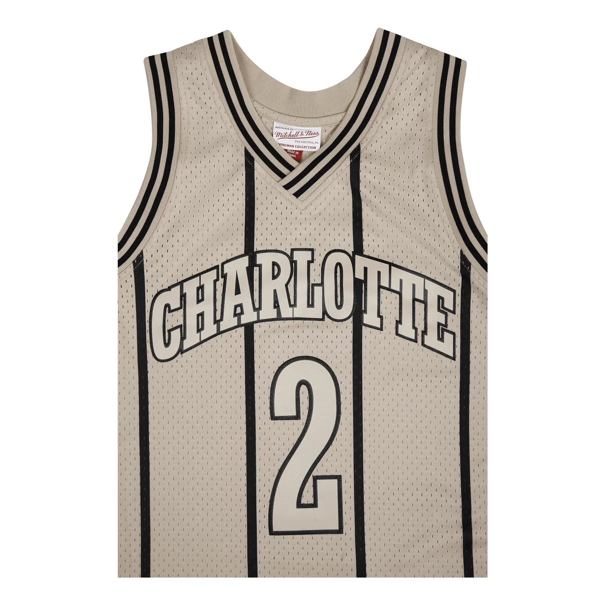 Mitchell & Ness Hornets Khaki Swingman Jersey