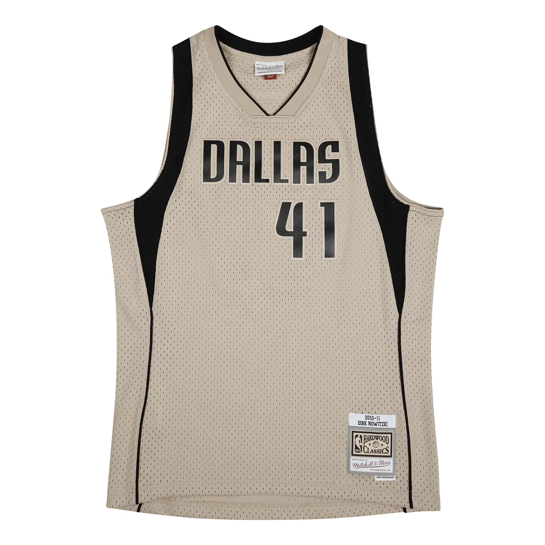 Mitchell & Ness Mavs Khaki Swingman Jersey