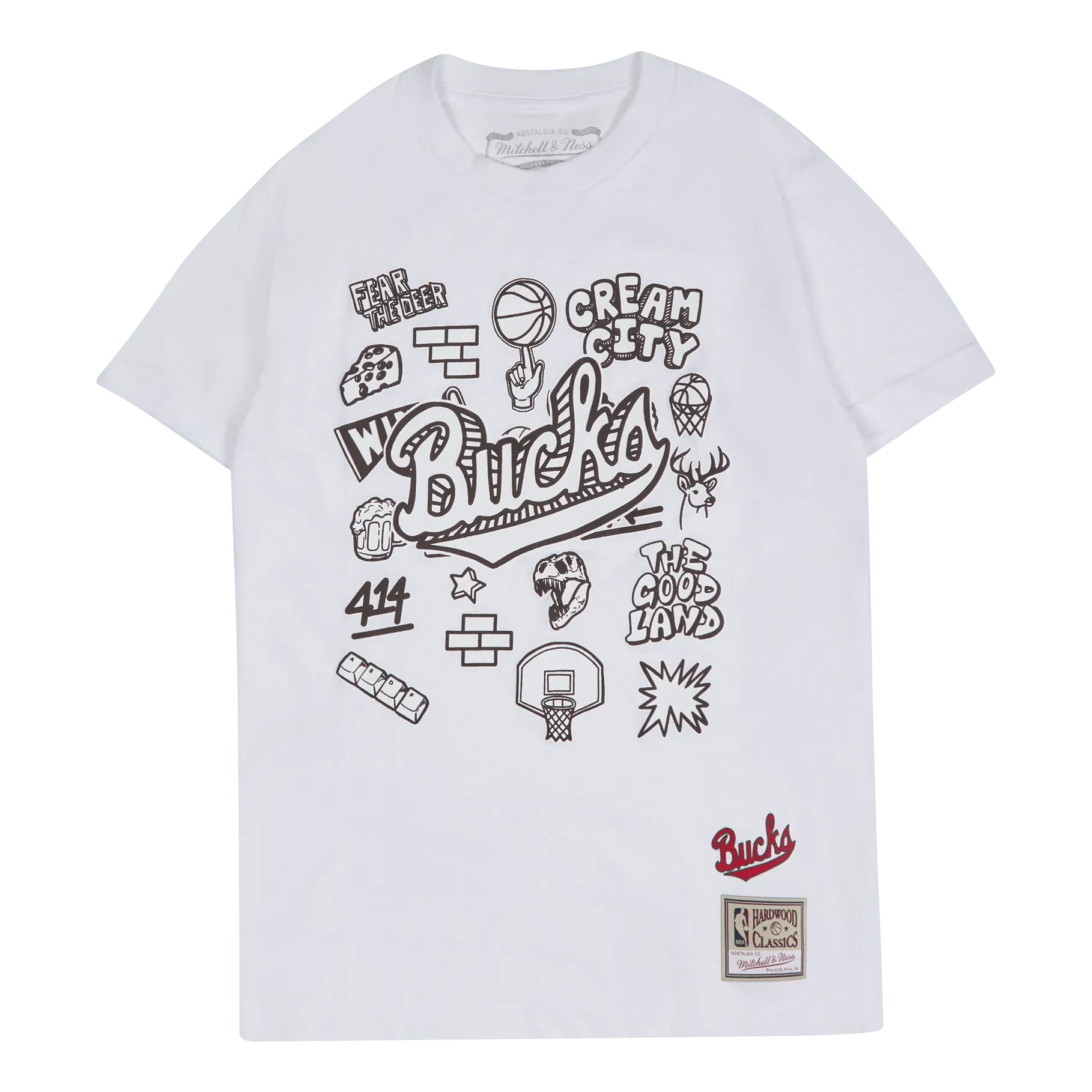 Mitchell & Ness Bucks Doodle Ss Tee