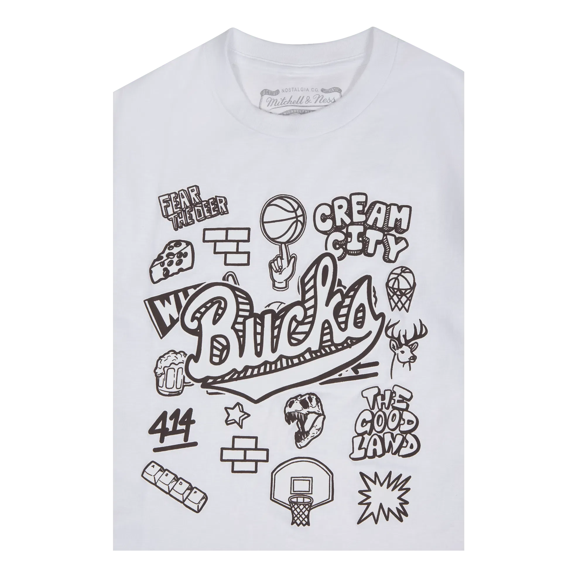 Mitchell & Ness Bucks Doodle Ss Tee