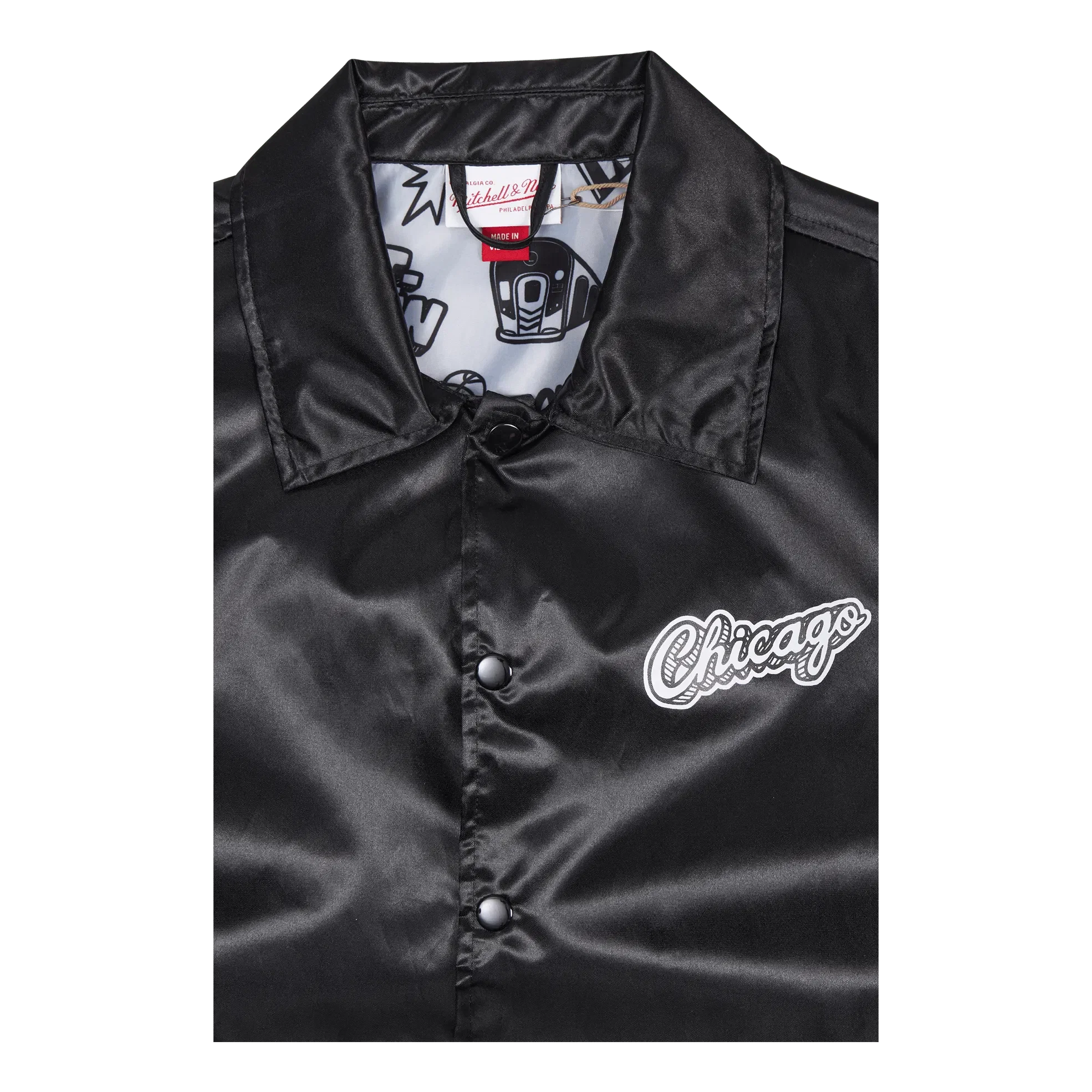 Mitchell & Ness Bulls Doodle Coaches Jacket