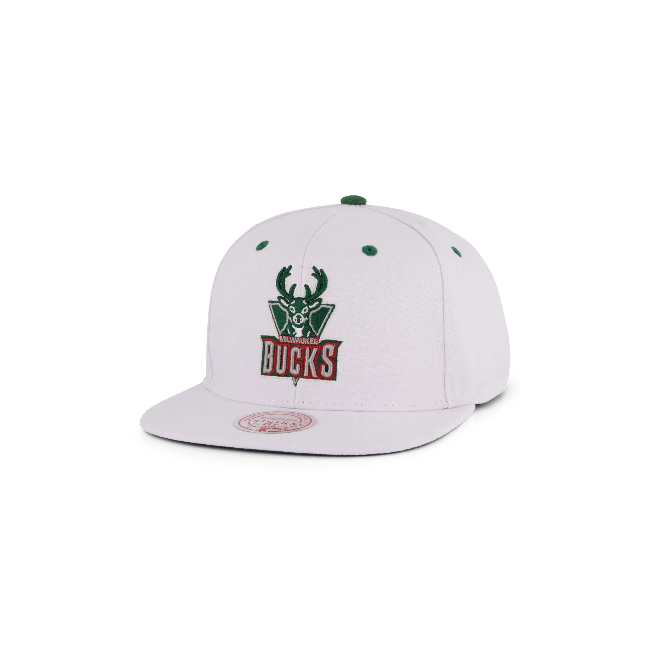 Mitchell & Ness Bucks White Team Color Snapback HWC