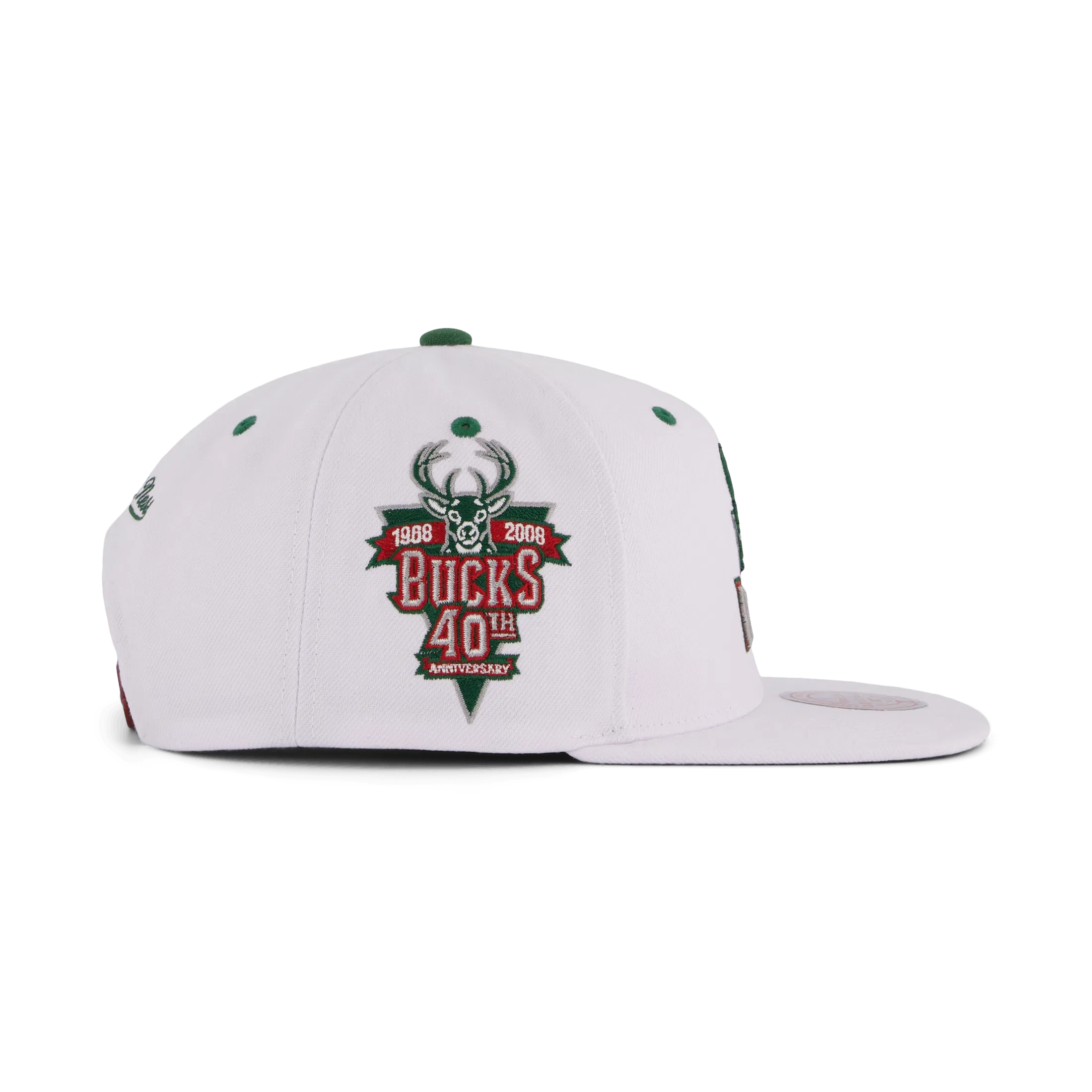 Mitchell & Ness Bucks White Team Color Snapback HWC