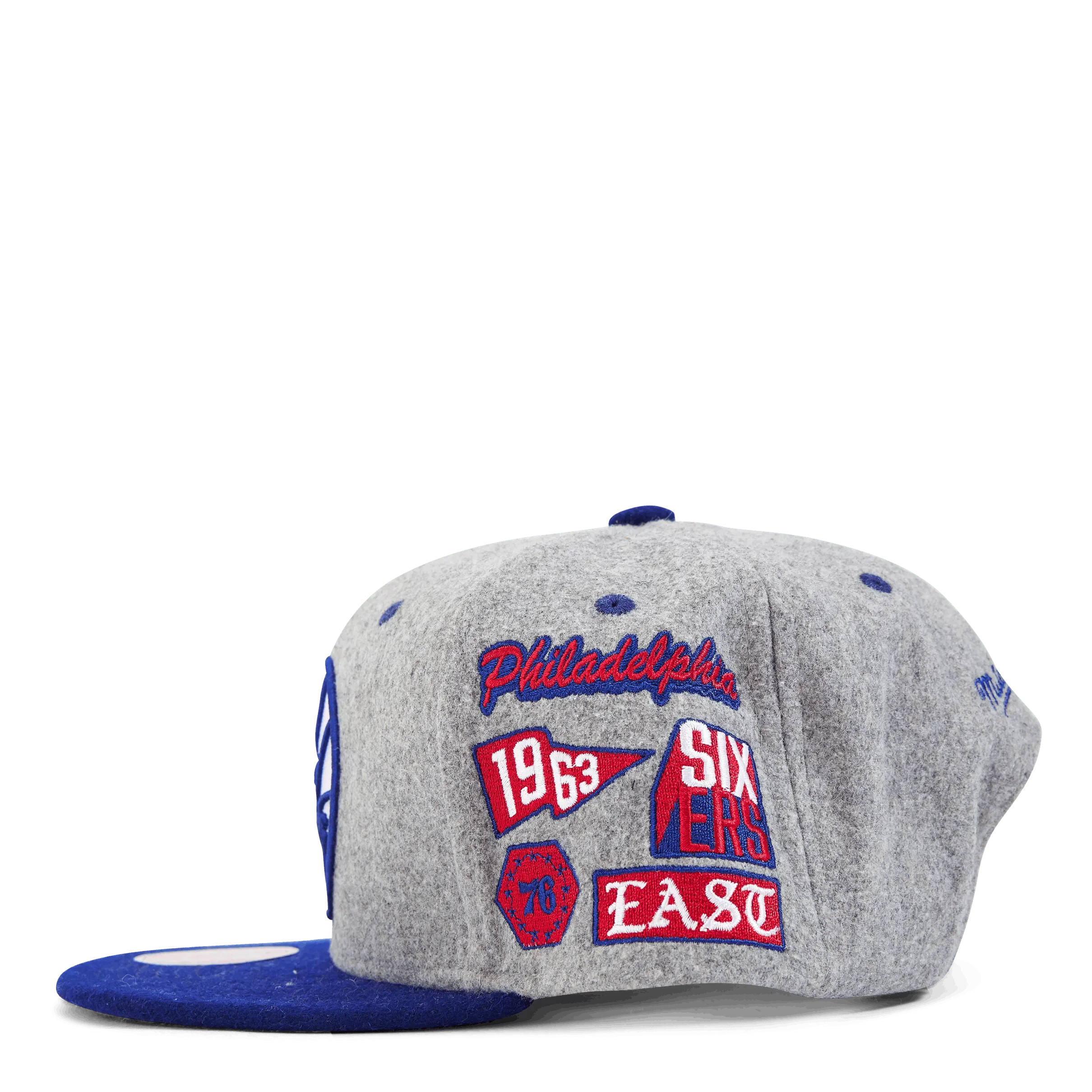 Mitchell & Ness 76ers Melton Patch Snapback HWC