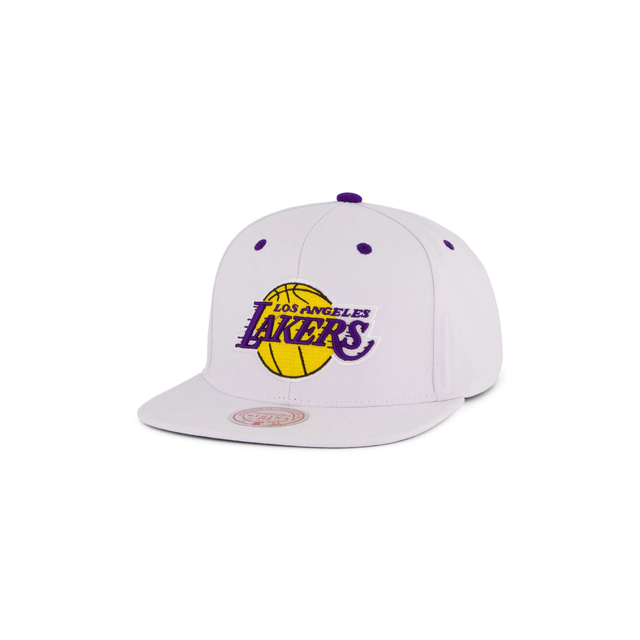 Mitchell & Ness Lakers White Team Color Snapback