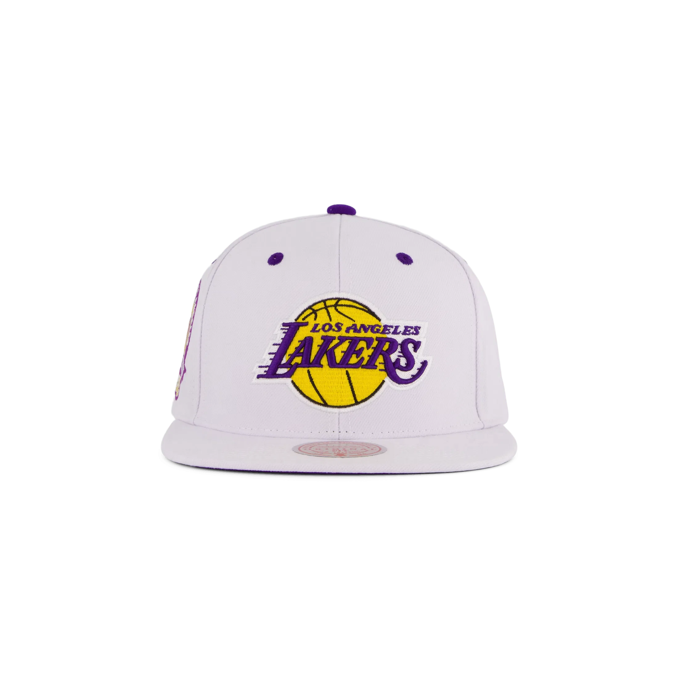 Mitchell & Ness Lakers White Team Color Snapback