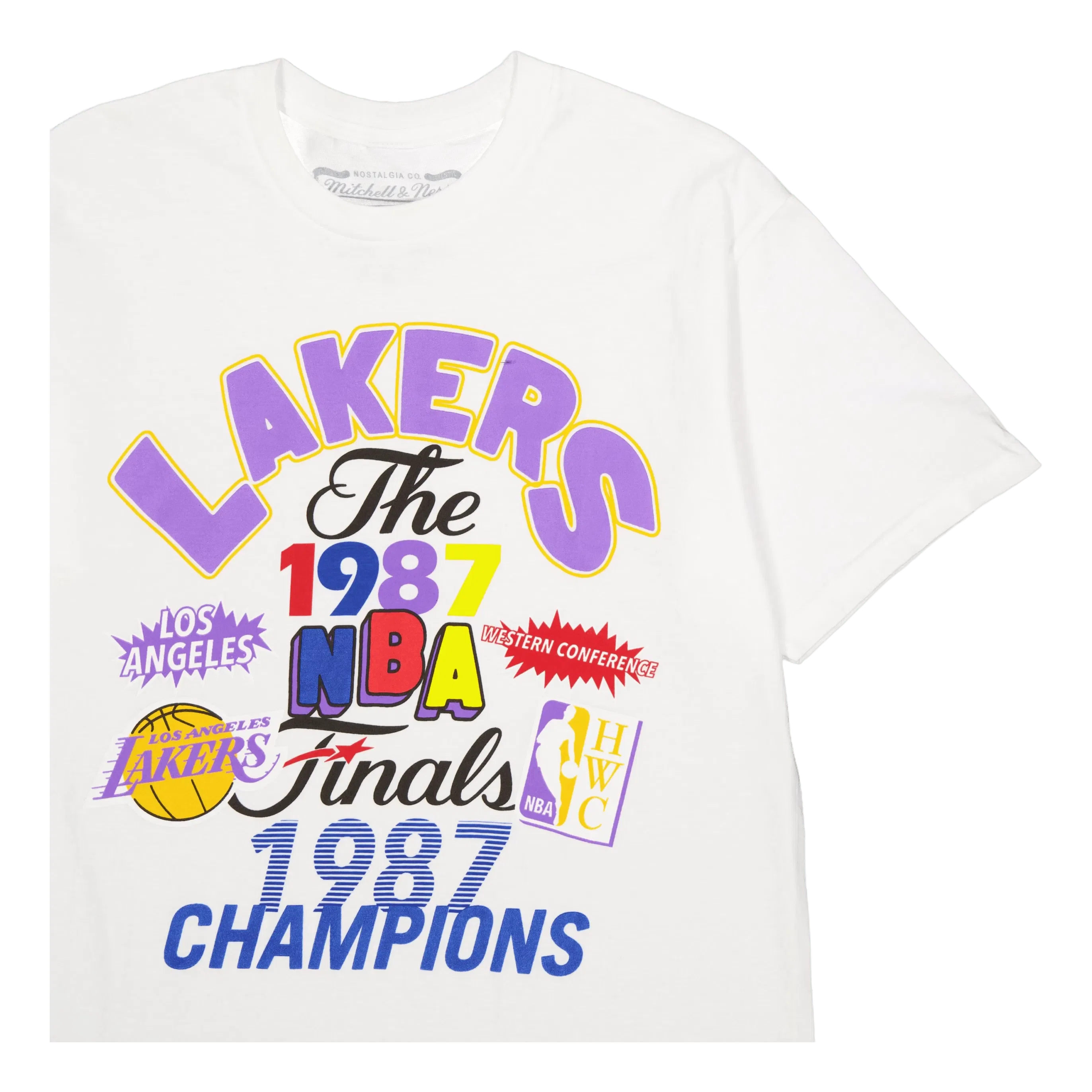 Mitchell & Ness Lakers Champs Fest Ss Tee Hwc White