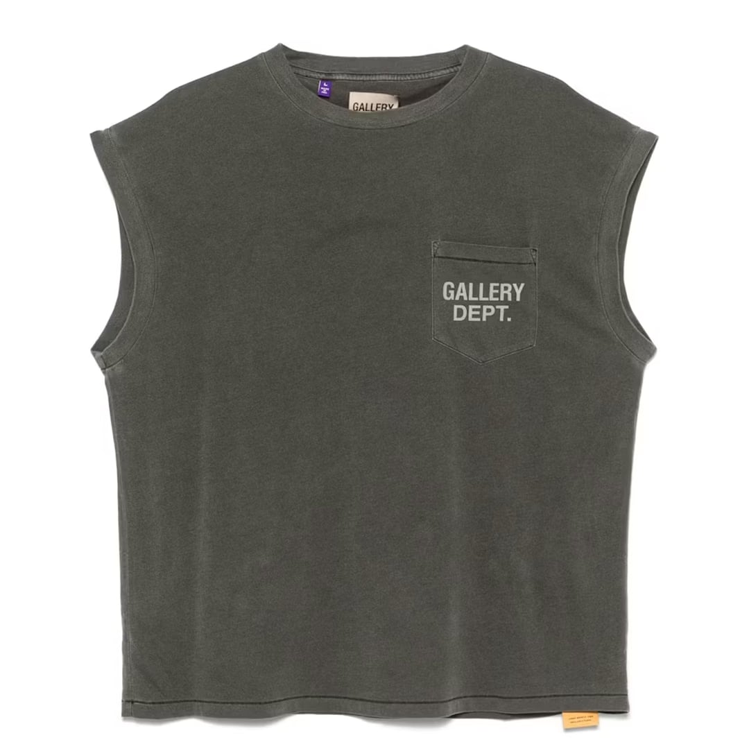 Gallery Dept. Augi Cropped Sleeve T-shirt Black