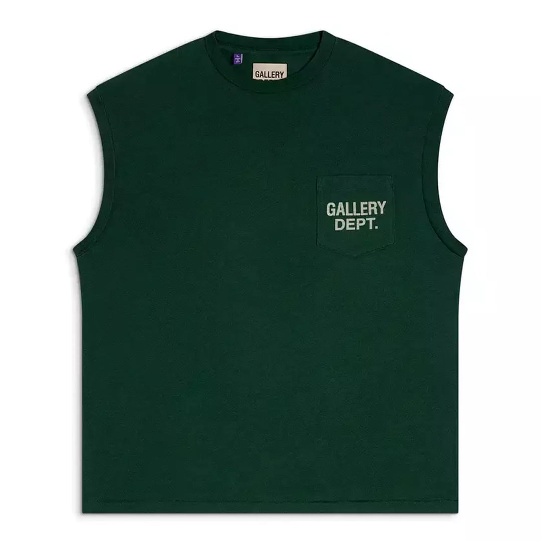 Gallery Dept. Augi Cropped Sleeve T-shirt Green