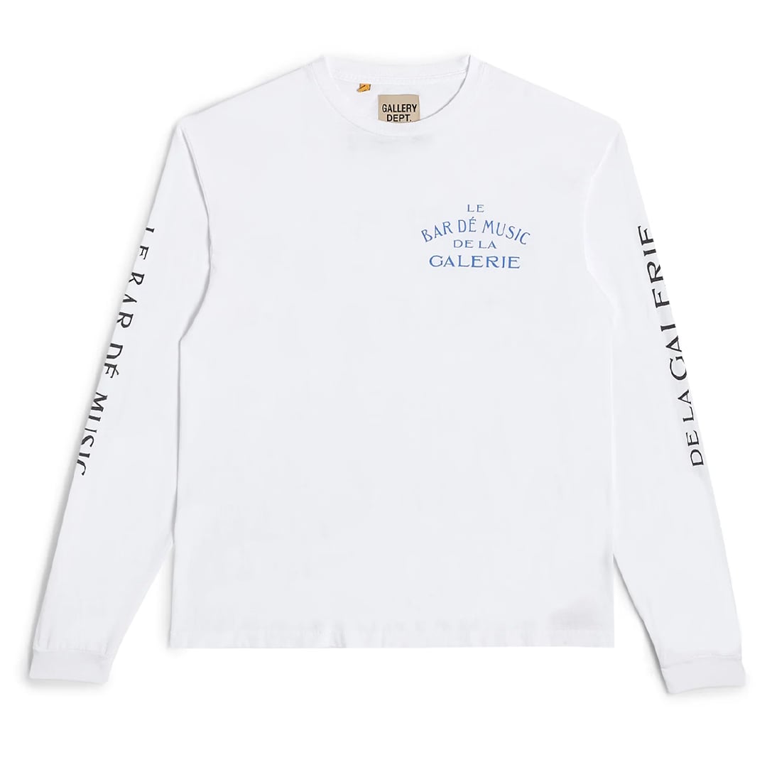 Gallery Dept. Le Bar De Music Long Sleeve T-Shirt White