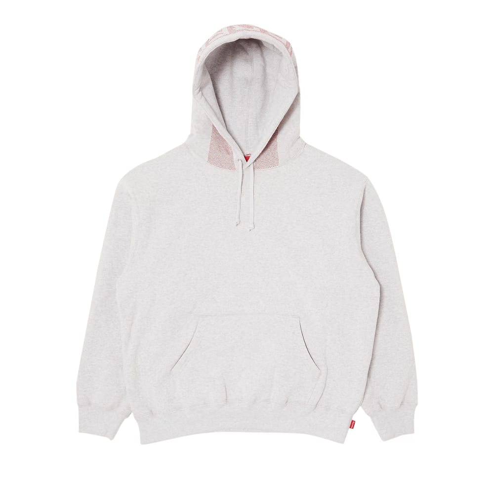 Supreme Jacquard Stripe Hoodie Ash Grey