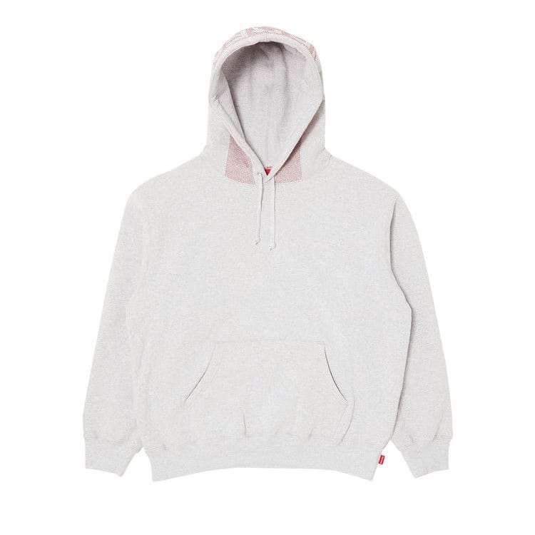 Supreme Jacquard Stripe Hoodie Ash Grey