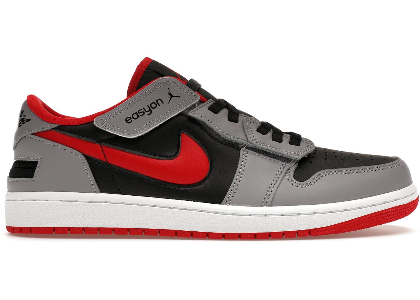 Air Jordan 1 Low Black Cement Grey Fire Red
