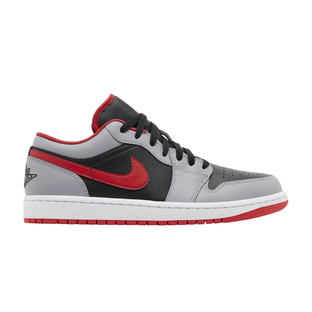 Air Jordan 1 Low Black Cement Grey Fire Red