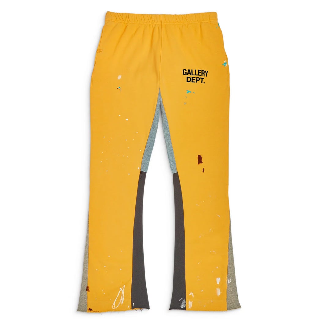 Gallery Dept. Painted Flare Sweat Pants Yellow