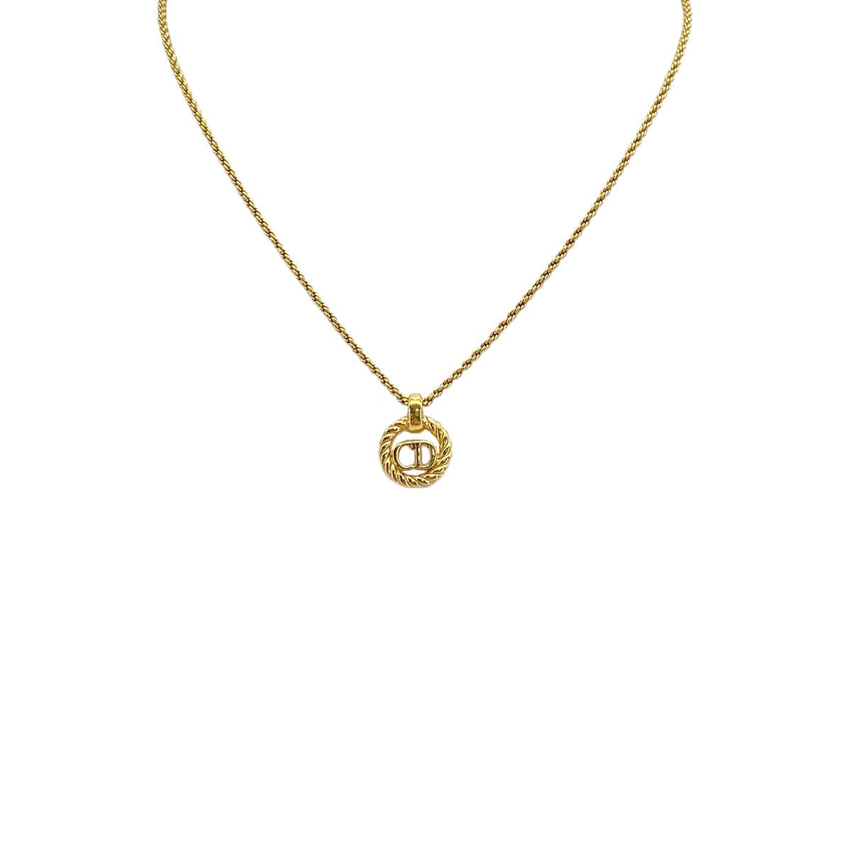 CHRISTIAN DIOR NECKLACE CD LOGO GOLD ACCESSORY 90322215