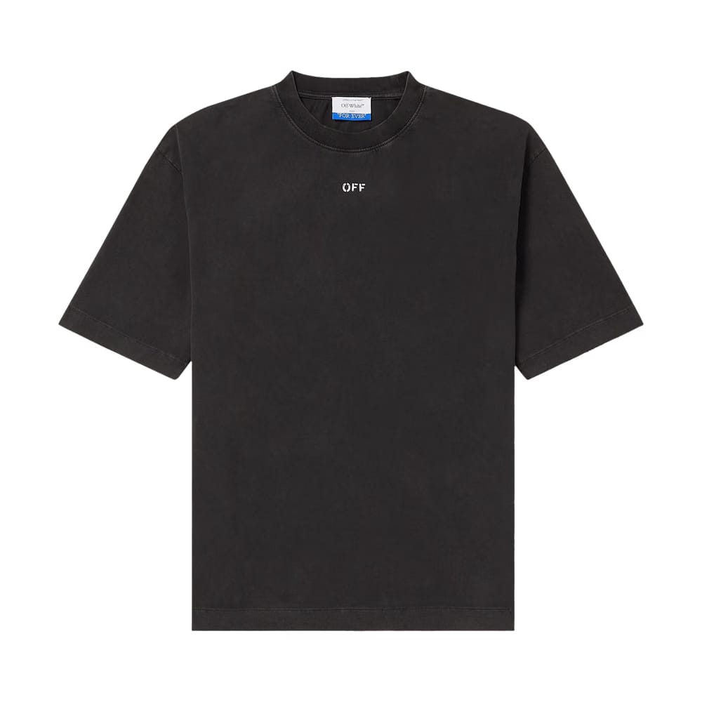 Off-White St. Matthew Skate Shorts-Sleeve T-Shirt Black/Grey