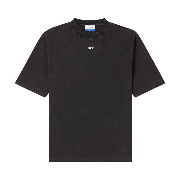 Off-White St. Matthew Skate Shorts-Sleeve T-Shirt Black/Grey