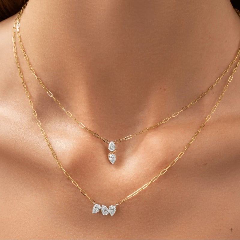 Phillips House 18K Yellow Gold Double Pear Diamond Cuddle Necklace - N0030DPTY