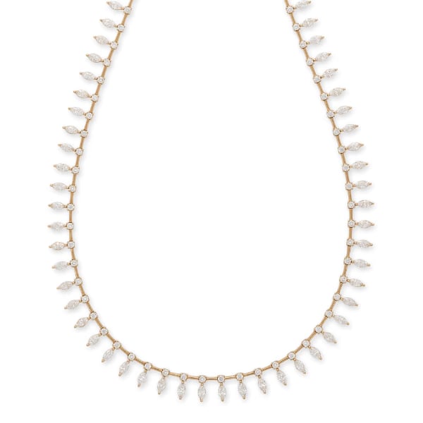Jacquie Aiche 14K Yellow Gold Gia Marquise & Round Diamond Necklace - 2402003
