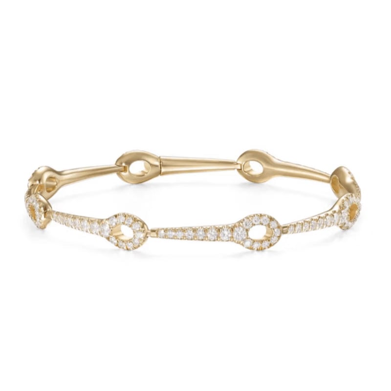 Melissa Kaye 18K White Gold Lola Needle Linked Diamond Bracelet - B2310B-Full